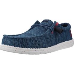 Buty HEY DUDE WALLY STRETCH SOX Niebieski. Niebieskie buty trekkingowe męskie Hey dude, z tkaniny, bez zapięcia, trekkingowe. Za 220.99 zł.