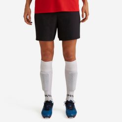 Spodenki do piłki nożnej damskie Kipsta Viralto. Czarne szorty damskie KIPSTA, bez wzorów, z elastanu, sportowe. Za 39.99 zł.