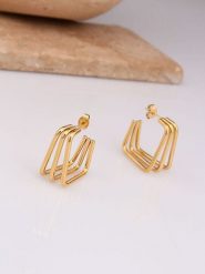 Charlize Pozłacane kolczyki-wkrętki rozmiar: onesize. Żółte kolczyki damskie Charlize, pozłacane. Za 56.53 zł.