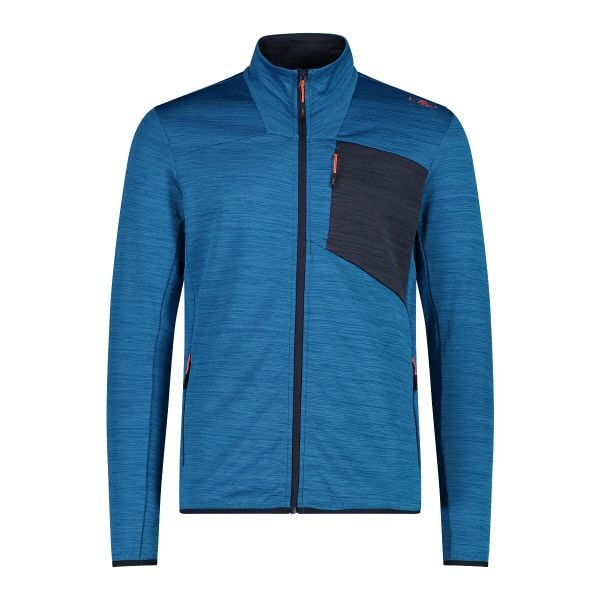 Bluza męska turystyczna CMP 35G6777. Niebieskie bluzy bez kaptura męskie CMP, l, z polaru. Za 309.00 zł.