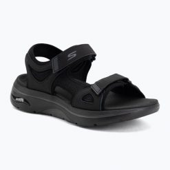 Sandały męskie SKECHERS Go Walk Arch Fit 2.0 Capistrano. Czarne sandały męskie Skechers, bez zapięcia. Za 329.99 zł.