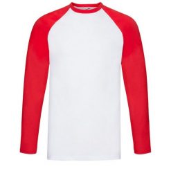 Męska Koszulka Baseballowa Z Długim Rękawem Valueweight. Białe koszulki męskie z długim rękawem Fruit of the Loom, m. Za 44.99 zł.