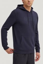 GUESS Granatowa bluza męska Aldwin, Rozmiar L. Niebieskie bluzy z kapturem męskie Guess, l. W wyprzedaży za 180.99 zł.