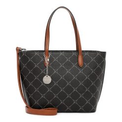 Tamaris Torebka Shopper TAS Anastasia Torby na zakupy 1 ct Czarny Damski. Czarne shopper bag damskie Tamaris, z aplikacjami, z materiału, na ramię, bez dodatków. Za 219.99 zł.
