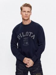 Aeronautica Militare Bluza 232FE1817F518 Granatowy Comfort Fit. Niebieskie bluzy bez kaptura męskie AERONAUTICA MILITARE, m, z bawełny. Za 849.99 zł.