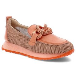 Pomarańczowe Półbuty Hispanitas Wygodne Obuwie Damskie. Brązowe półbuty damskie Hispanitas, z aplikacjami, z jeansu, eleganckie, bez obcasa. Za 599.00 zł.