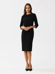 Stylove Sukienka w kolorze czarnym rozmiar: L. Czarne sukienki damskie Stylove, na co dzień, l, bez wzorów, bez kołnierzyka, bez ramiączek, midi, proste. Za 248.95 zł.