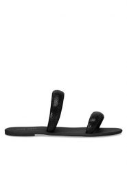 Nine West Klapki WFA2735-1 Czarny. Czarne klapki damskie Nine West, bez wzorów, z materiału, bez obcasa. Za 149.99 zł.