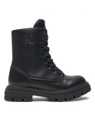 Calvin Klein Jeans Trapery V3X5-81096-1355 M Czarny. Czarne kozaki dziewczęce Calvin Klein Jeans, bez wzorów, z jeansu, bez obcasa. Za 449.99 zł.