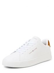 Tommy Hilfiger skórzane trampki Mężczyźni skóra biały, 42. Białe trampki i tenisówki męskie Tommy Hilfiger, bez wzorów, ze skóry, bez zapięcia. Za 499.95 zł.