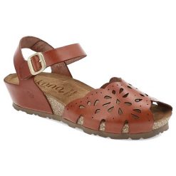 Brązowe Sandały Yokono Stylowe Obuwie Damskie Ze Skóry Naturalnej. Brązowe sandały damskie Yokono, bez wzorów, z materiału, bez obcasa. Za 279.00 zł.