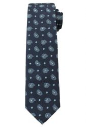 Męski Krawat w Oryginalny Wzór PAISLEY- 6 cm - Angelo di Monti, Ciemny Granatowy. Niebieskie krawaty i muchy męskie Angelo di Monti, bez wzorów. Za 45.00 zł.