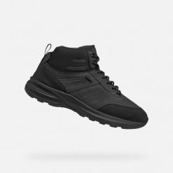 Buty GEOX U SENALES B ABX Czarny. Czarne buty trekkingowe męskie Geox, z syntetyku, bez zapięcia, trekkingowe. Za 451.99 zł.
