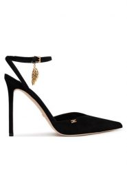 Elisabetta Franchi Szpilki SA-04L-67E2-V570 Czarny. Czarne szpilki Elisabetta Franchi, bez wzorów, ze skóry, bez obcasa. Za 2,439.00 zł.