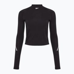 Longsleeve Reebok Seed Top. Czarne topy sportowe damskie REEBOK FITNESS, bez wzorów, bez ramiączek. Za 189.99 zł.