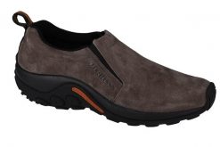 Buty trekkingowe męskie Merrell Jungle Moc. Brązowe buty trekkingowe męskie MERRELL, z gumy, bez zapięcia, trekkingowe. Za 431.00 zł.