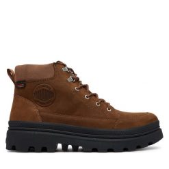 Trapery Palladium. Brązowe buty zimowe męskie Palladium, bez zapięcia. Za 769.99 zł.