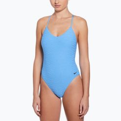 Strój pływacki jednoczęściowy damski Nike Swoosh Link Y-Back. Niebieskie stroje jednoczęściowe damskie Nike, xl, bez wzorów. Za 199.99 zł.