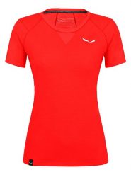 Salewa Koszulka trekkingowa "Agner Merino" w kolorze czerwonym rozmiar: 36. Czerwone bluzki sportowe damskie Salewa, z lyocellu, bez kołnierzyka, bez ramiączek. Za 152.98 zł.