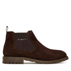 Sztyblety Bugatti. Brązowe sztyblety męskie Bugatti, bez zapięcia. Za 359.99 zł.