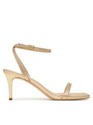 MICHAEL Michael Kors Sandały Liana Mid 40S6LNMS1M Złoty. Żółte sandały damskie MICHAEL Michael Kors, bez wzorów, ze skóry, bez obcasa, na szpilce. Za 739.99 zł.