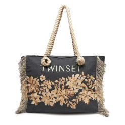Torebka TWINSET. Czarne torebki klasyczne damskie Twinset, bez wzorów, bez dodatków. Za 399.99 zł.