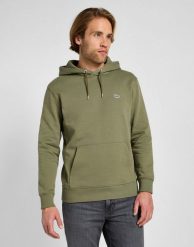 LEE MĘSKA BLUZA PLAIN HOODIE MERCANTILE GREEN 112355733 L80Y008526. Zielone bluzy bez kaptura męskie Lee, l. Za 159.99 zł.