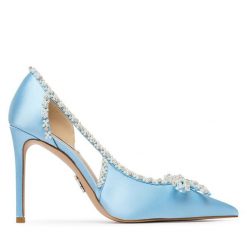 Szpilki Steve Madden. Niebieskie szpilki Steve Madden, bez wzorów, bez obcasa. Za 689.99 zł.