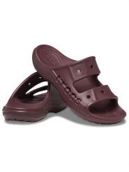 Crocs Klapki "Baya" w kolorze bordowym rozmiar: 36/37. Czerwone klapki damskie Crocs, bez wzorów, bez obcasa. Za 88.02 zł.