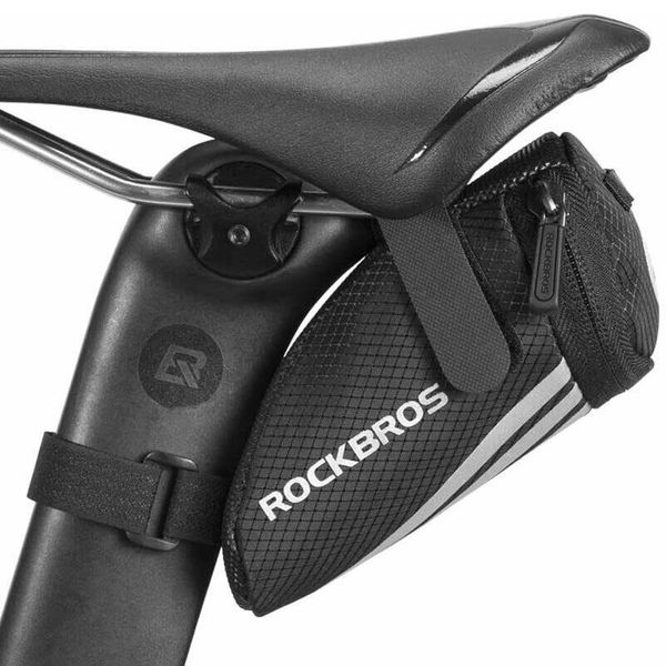Torba podsiodłowa Rockbros 0,2L. Czarne torebki klasyczne damskie ROCKBROS, bez wzorów, z materiału, bez dodatków. Za 59.99 zł.