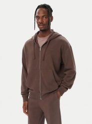 HUGO Bluza Dapozip 50548651 Brązowy ciemny Relaxed Fit. Brązowe bluzy bez kaptura męskie Hugo, l, z bawełny. Za 599.99 zł.