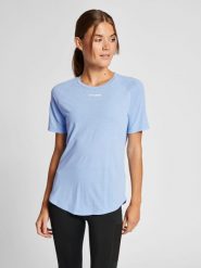 Koszulka damska Hummel MT Vanja. Niebieskie t-shirty damskie HUMMEL, xs, bez wzorów, z bawełny, bez kołnierzyka. Za 166.50 zł.