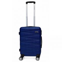 Walizka na kółkach Sapphire ST-2240 granatowa - mała S DUO. Niebieskie walizki SAPPHIRE, bez wzorów, z kauczuku, małe. W wyprzedaży za 84.80 zł.