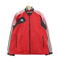 Second life - Kurtka przeciwdeszczowa męska Veste 3 bandes czerwona - Stan dobry. Czerwone kurtki treningowe męskie Adidas, l, bez wzorów, na fitness i siłownię. Za 168.96 zł.
