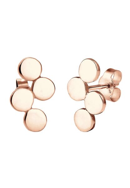 Elli Damskie kolczyki sztyfty Circle Geo Minimal wykonane ze srebra próby 925 Sterling Silver Kolczyki 1 ct. Szare kolczyki damskie Elli, srebrne, na sztyftcie. Za 248.99 zł.