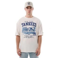 Koszulka New York Yankees New Era MLB Stadium. Białe t-shirty sportowe męskie New Era, l, z materiału, bez ramiączek. Za 215.00 zł.
