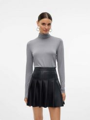 Vero Moda Koszulka w kolorze szarym rozmiar: XL. Szare bluzki damskie Vero Moda, xl, bez wzorów, bez kołnierzyka, bez ramiączek. Za 28.51 zł.