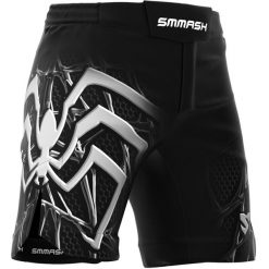 Spodenki do MMA męskie Smmash Venomous Ultra lekkie. Białe szorty męskie SMMASH, bez kołnierzyka. Za 139.99 zł.