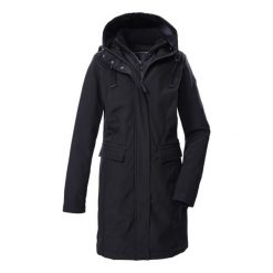 Parka dla kobiet Killtec GW 79. Czarne parki damskie GIGA DX, bez wzorów, z dzianiny. Za 724.75 zł.