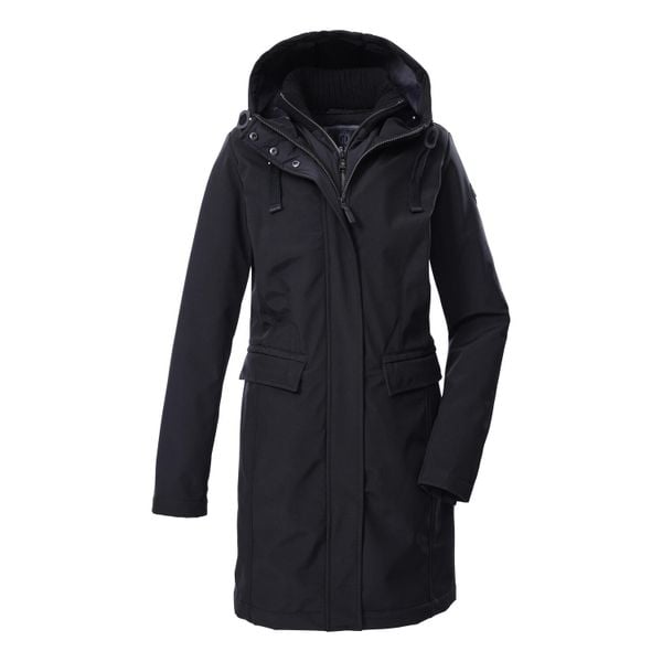 Parka dla kobiet Killtec GW 79. Czarne parki damskie GIGA DX, bez wzorów, z dzianiny. Za 724.75 zł.