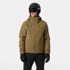 Kurtka narciarska Helly Hansen Alpha 4.0. Brązowe kurtki męskie Helly Hansen, m, bez wzorów, bez kaptura, narciarskie. W wyprzedaży za 1,772.00 zł.
