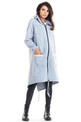 Szara Ciepła Bluza Typu Parka. Szare bluzy bez kaptura damskie Infinite You, l, z bawełny. Za 244.90 zł.