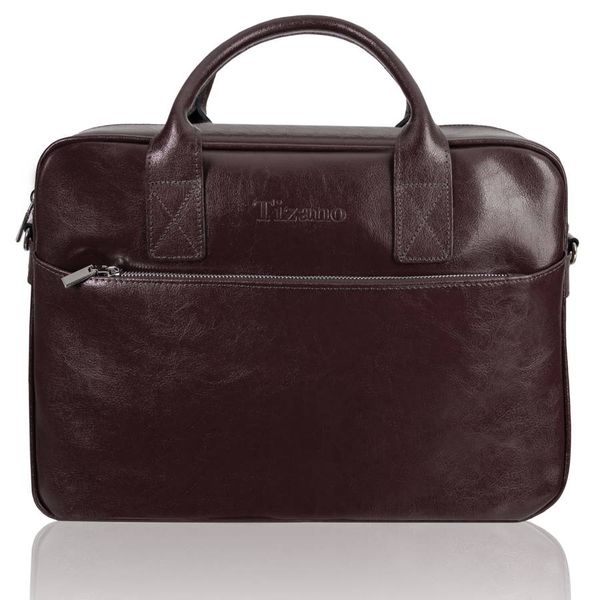 Torba męska skórzana Tizano TM06 czekoladowa. Brązowe torby męskie na ramię TIZANO, bez wzorów, z jeansu, na ramię. Za 420.99 zł.