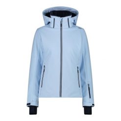 Kurtka damska narciarska CMP 34W3976. Niebieskie kurtki damskie CMP, na zimę, l, bez wzorów, z softshellu, z kapturem. W wyprzedaży za 769.99 zł.