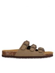 CRUZ Klapki Santa CR192185 Beżowy. Brązowe klapki damskie CRUZ, bez wzorów, ze skóry, bez obcasa. Za 209.99 zł.