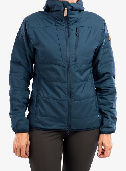 Kurtka ocieplana damska Fjallraven Keb Padded Hoodie. Niebieskie kurtki damskie Fjällräven, m, bez wzorów, z puchu, bez kaptura. Za 973.49 zł.