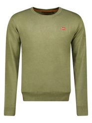Geographical Norway Sweter w kolorze khaki rozmiar: XL. Brązowe swetry męskie Geographical Norway, xl, bez wzorów, bez kołnierzyka. Za 114.45 zł.