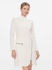 DKNY Sukienka koktajlowa DD3J1430 Écru Regular Fit. Sukienki damskie DKNY, bez wzorów, z syntetyku, wizytowe, bez kołnierzyka, bez ramiączek. Za 509.99 zł.