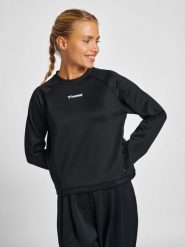 Damska krótka bluza Hummel mt Kalu. Czarne bluzy z nadrukiem damskie HUMMEL, xl, z elastanu. Za 150.00 zł.