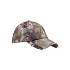 Czapka myśliwska ciepła z daszkiem ACTIKAM camo. Brązowe czapki męskie SOLOGNAC, bez wzorów, z bawełny, sportowe. Za 39.99 zł.